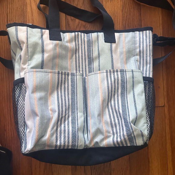 Thirty One Crossbody Organizing Utility Tote Bag 31 - Boardwalk Strip - Picture 1 of 9